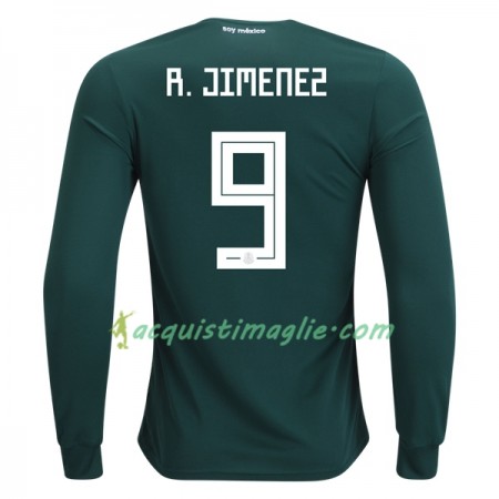 Divisa di Calcio Messico R.Jimenez 9 Prima Mondiali 2018 Manica Lunga